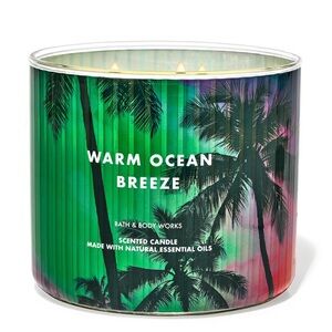 2/$40 New Bath & Body Works 3-Wick Candle in Warm Ocean Breeze